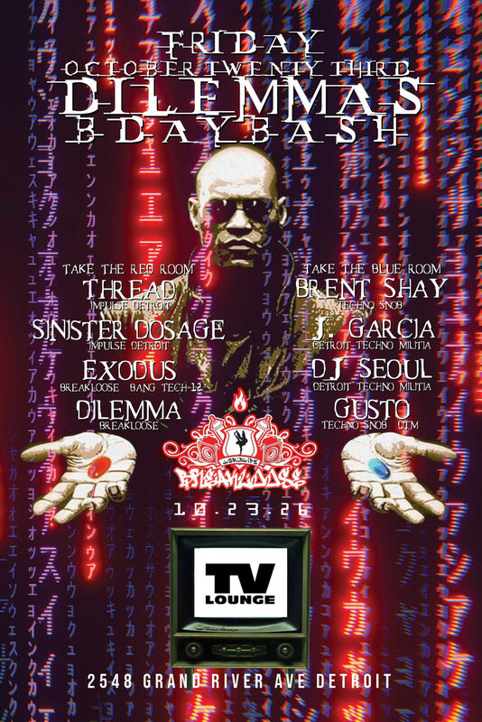 Flier for Dilemma's Birthday Bash